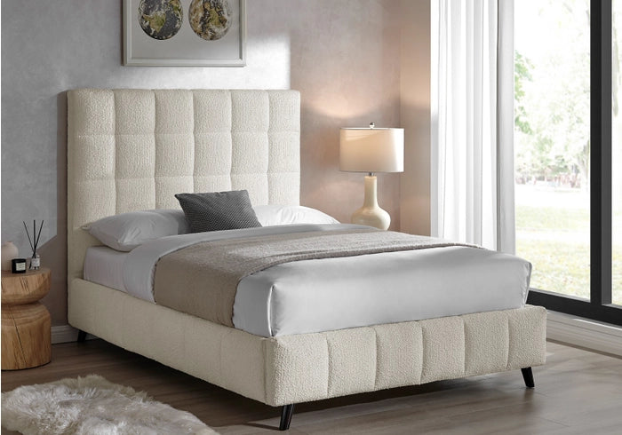 Starla Ivory Fabric Bed frame