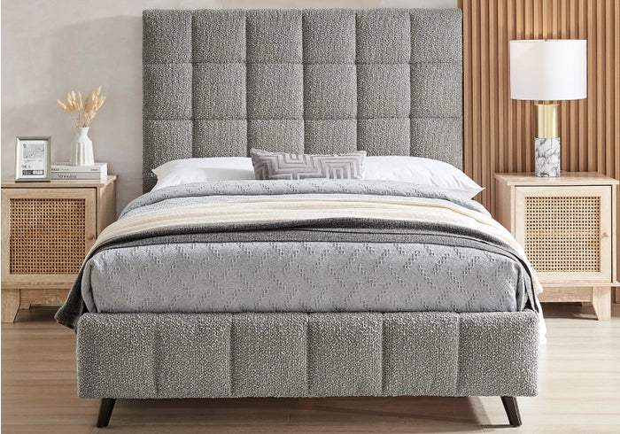 Starla Dove Grey Fabric Bed frame