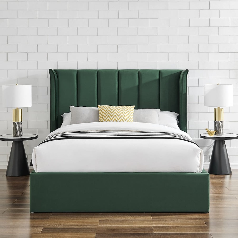 Polaris Emerald Ottoman Fabric Bed Frame