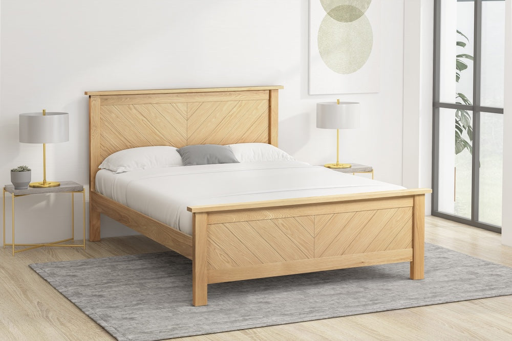 Kenji Oak Wooden Bed Frame