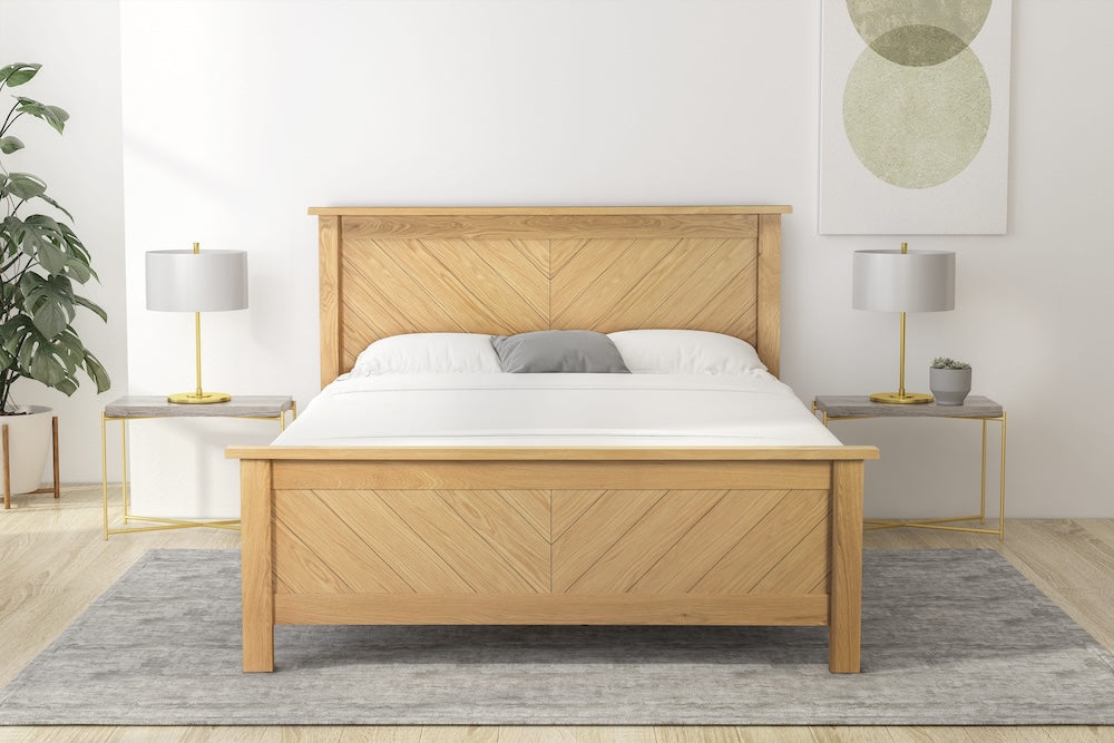 Kenji Oak Wooden Bed Frame