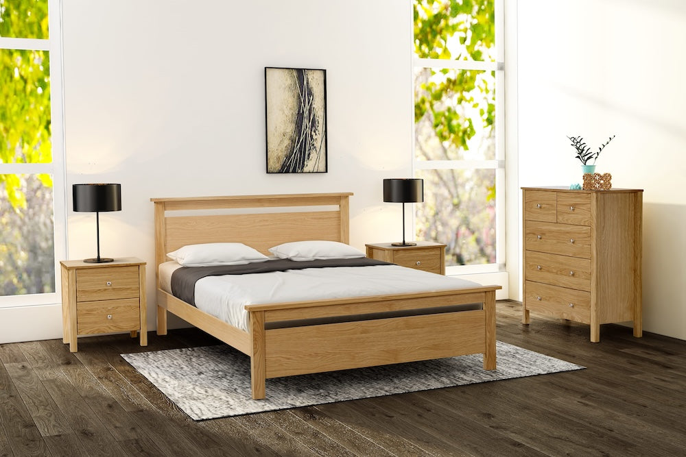 Nero Oak Wooden Bed Frame