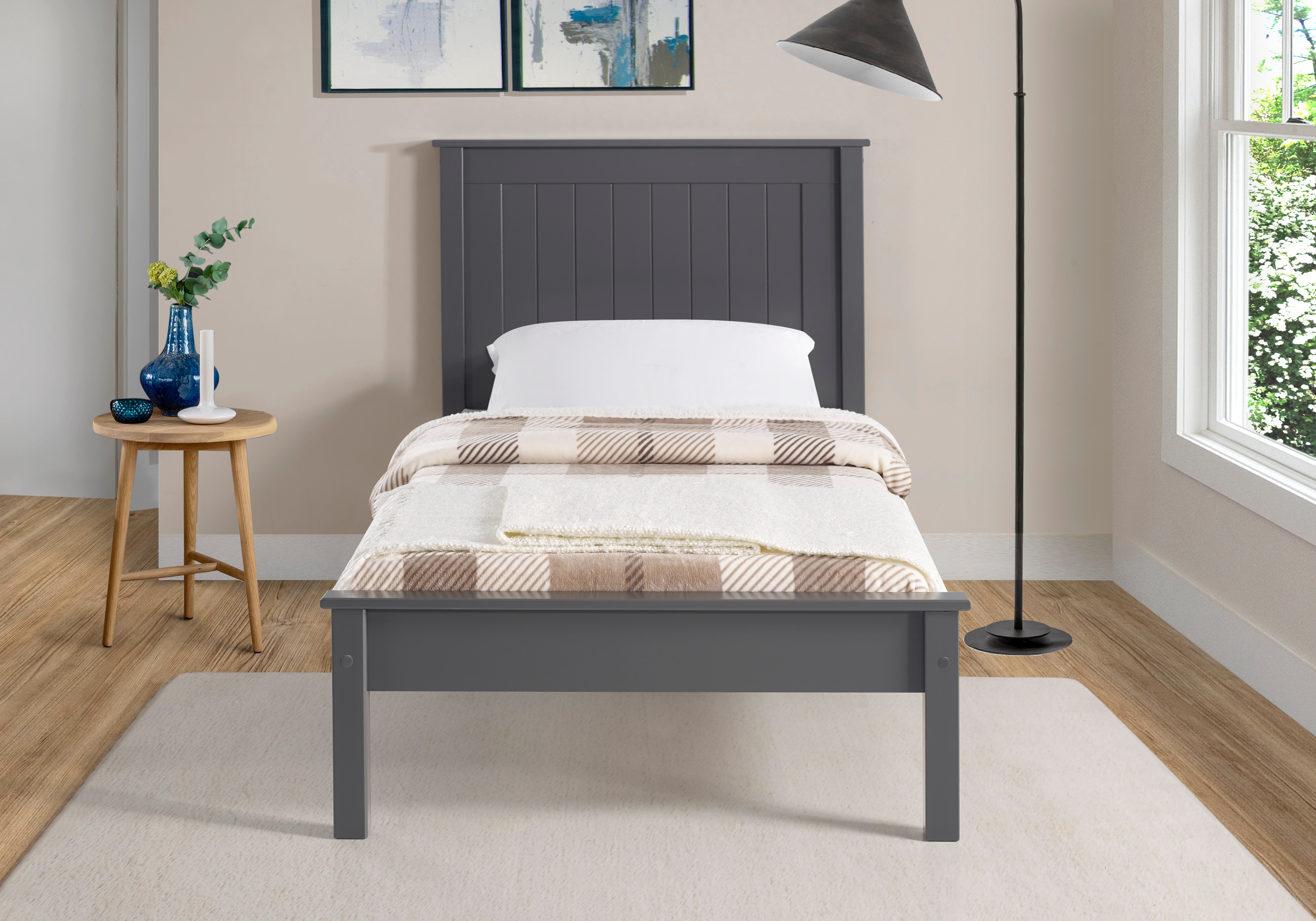 Taurus Dark Grey Wooden Bed Frame